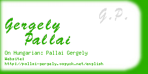 gergely pallai business card